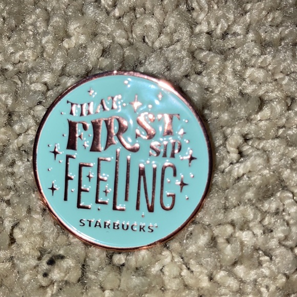 NWOT Starbucks That first sip Feeling Pin barista partner fan coffee lover pin - Picture 1 of 2